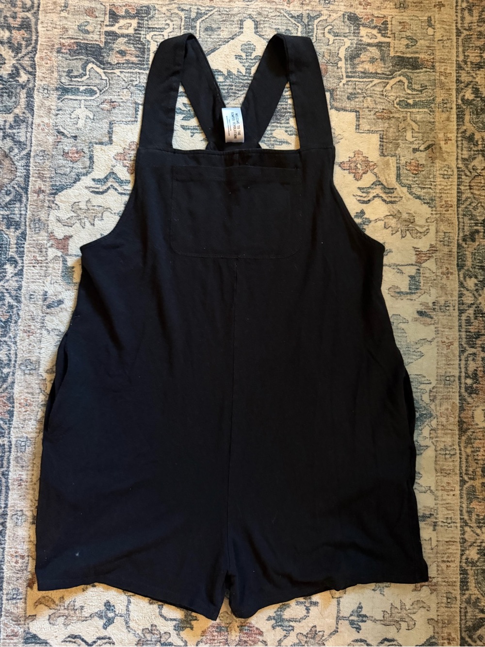 Smash + Tess Black One-Piece Short Overalls